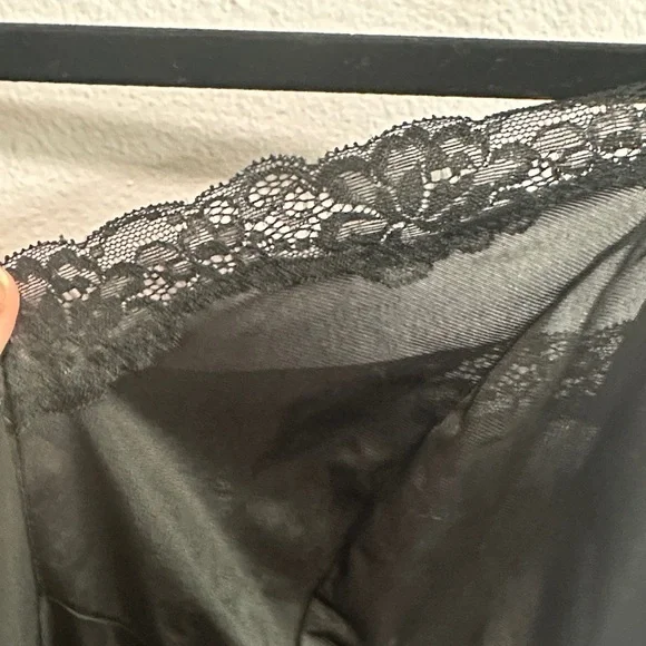 torrid Black Lace Trim Satin Slip - Picture 5 of 13